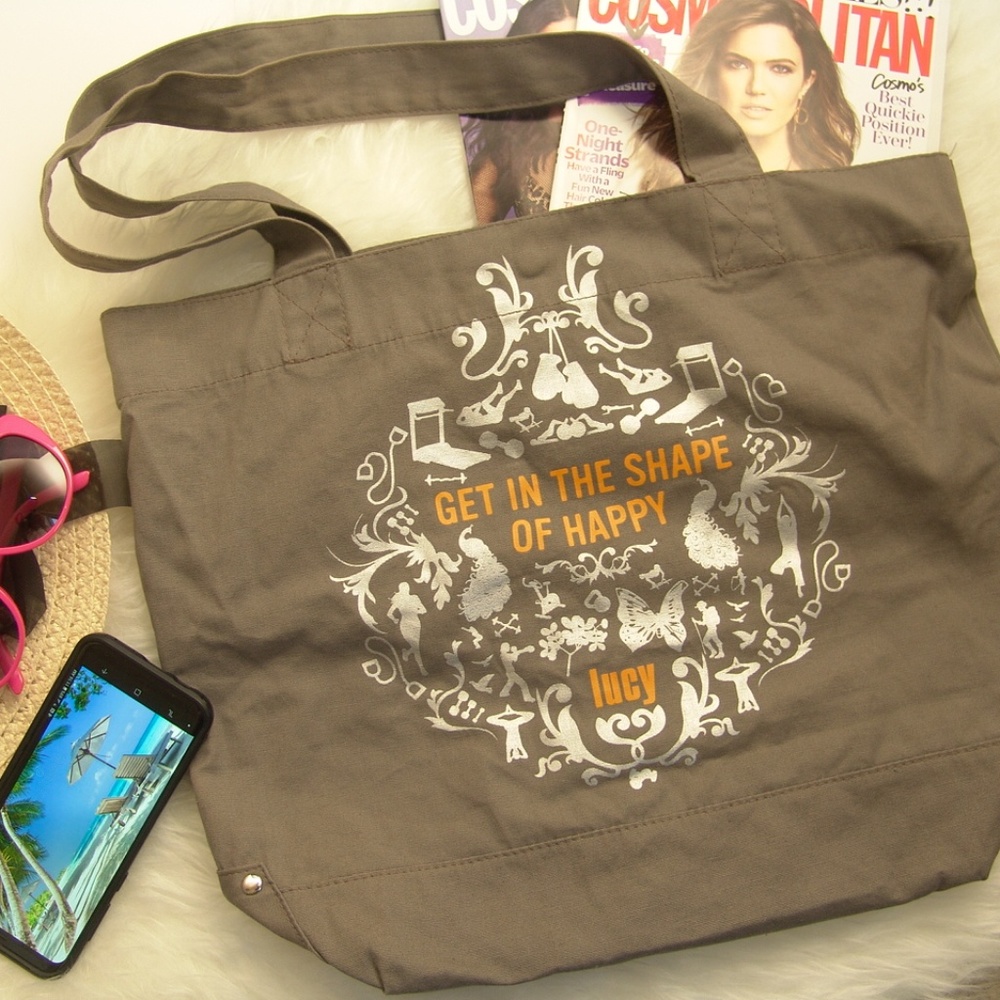 LUCY TOTE BAG BEACH GYM ACTIVEWEAR CANVAS COTTON